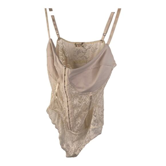 NWT Free People X Intimately FP Lace Night Rhythm Corset Bodysuit Ecru Small - Picture 8 of 11